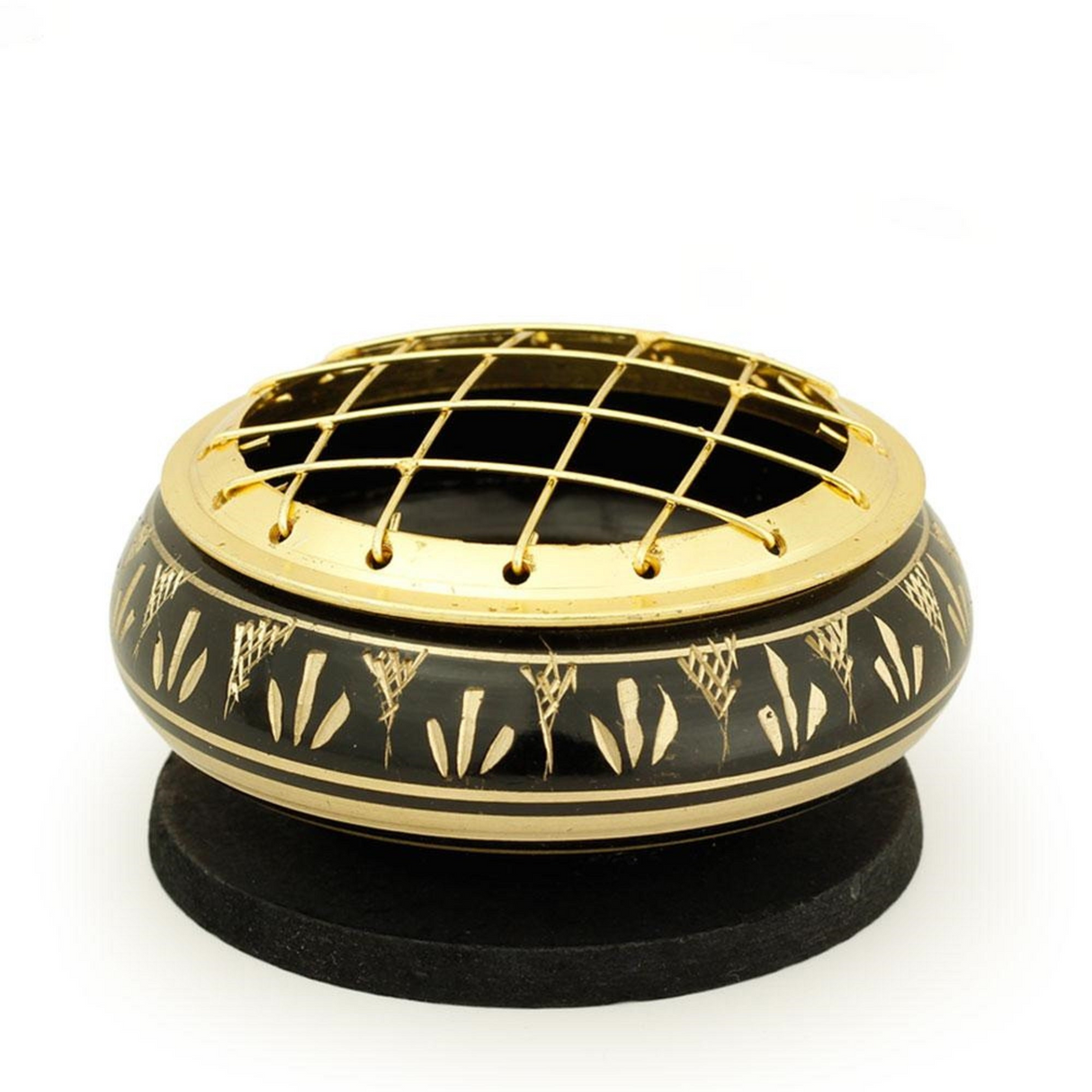 Embossed Brass Burner, Medium Base, Net Top