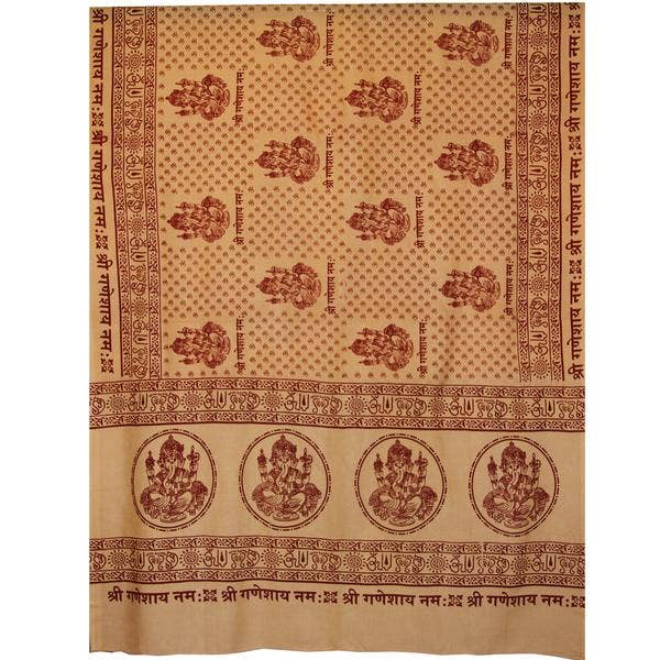 OM GANESHA HINDU YOGA MANTRA MEDITATION PRAYER SHAWL