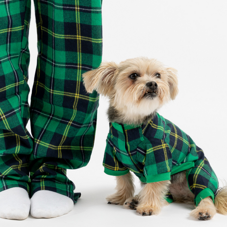 Matching Human Pajama - Plaid Green