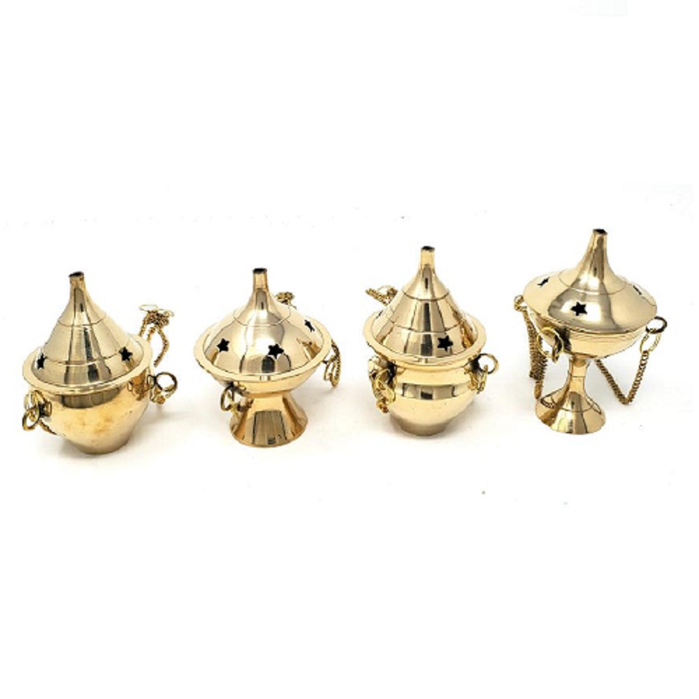 Brass Hanging Cone Incense Burner  3.75"