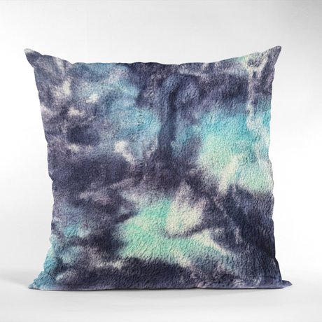 Plutus Blue Fureal Animal Faux Fur Luxury Throw Pillow