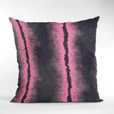 Plutus Fuchsia Black Fluffy Fields Animal Faux Fur Luxury Throw Pillow