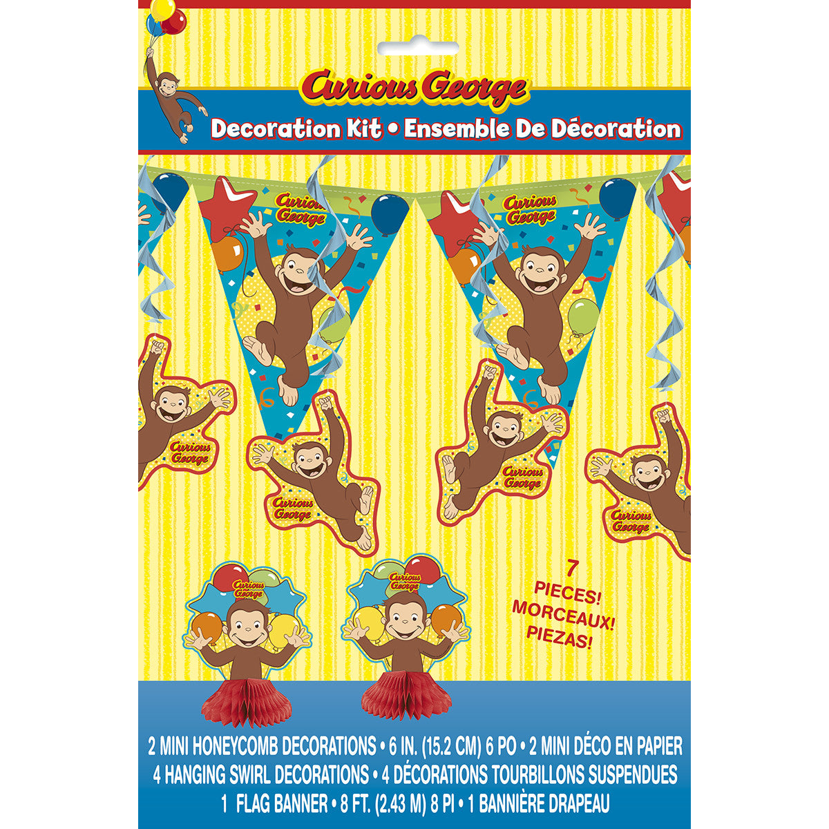 Curious George 7-Piece Decoration Kit