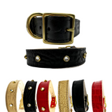 Croc Leather Dog Collar