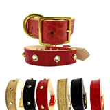 Croc Leather Dog Collar