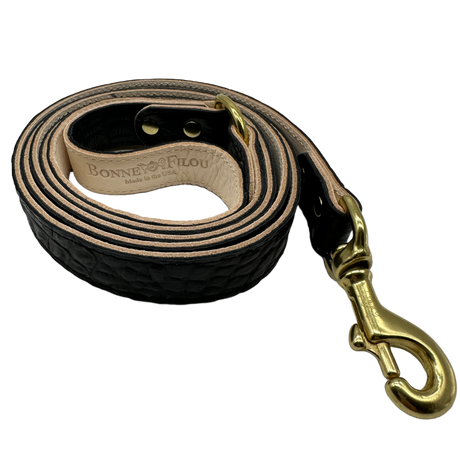 Croc Leather Dog Leashes