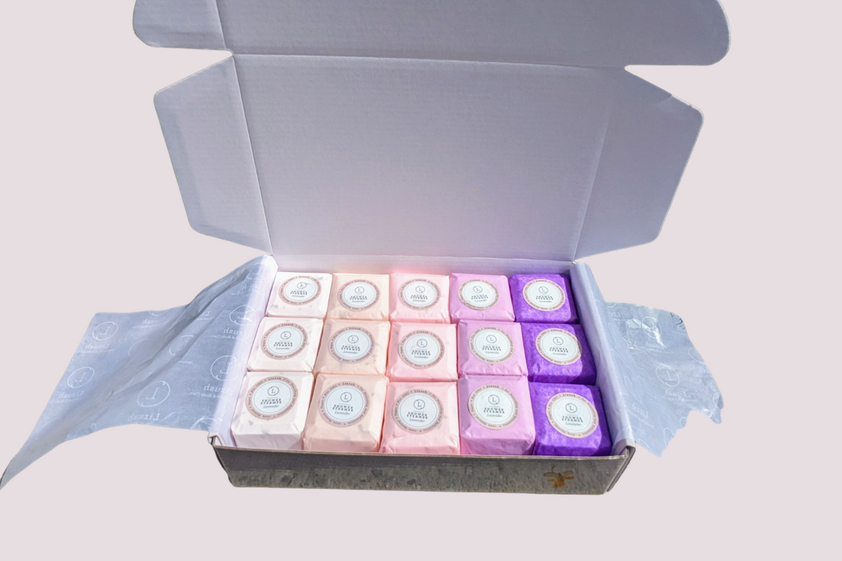 Special - Lavender Shower Steamers, Gift Set of big fizzies - Buy 12 get 15!! 3 FREE steamers!