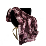 Plutus Rose Fureal Faux Fur Luxury Throw Blanket