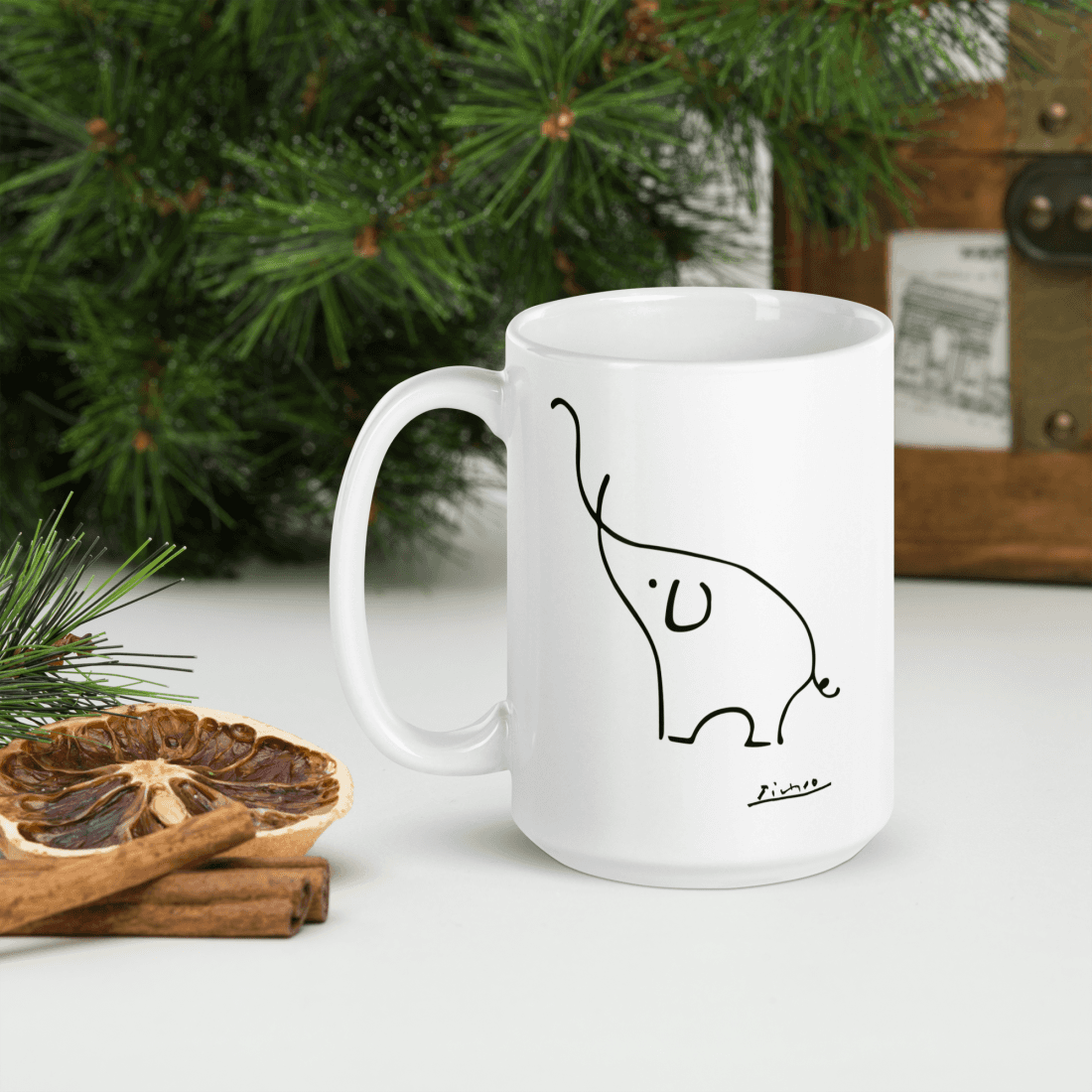 Pablo Picasso Elephant Sketch Artwork Mug