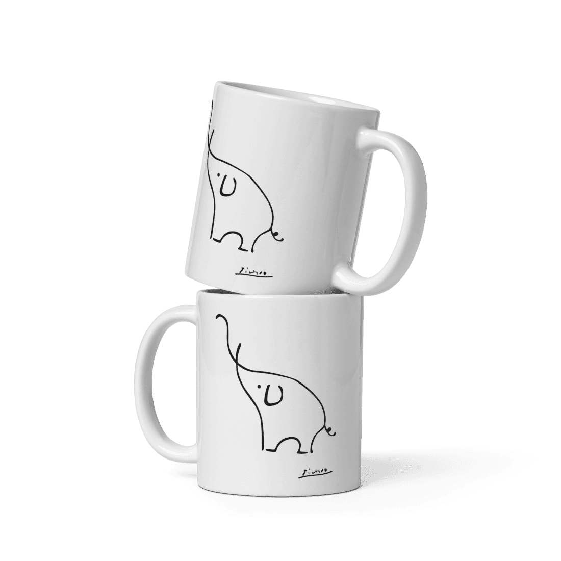 Pablo Picasso Elephant Sketch Artwork Mug