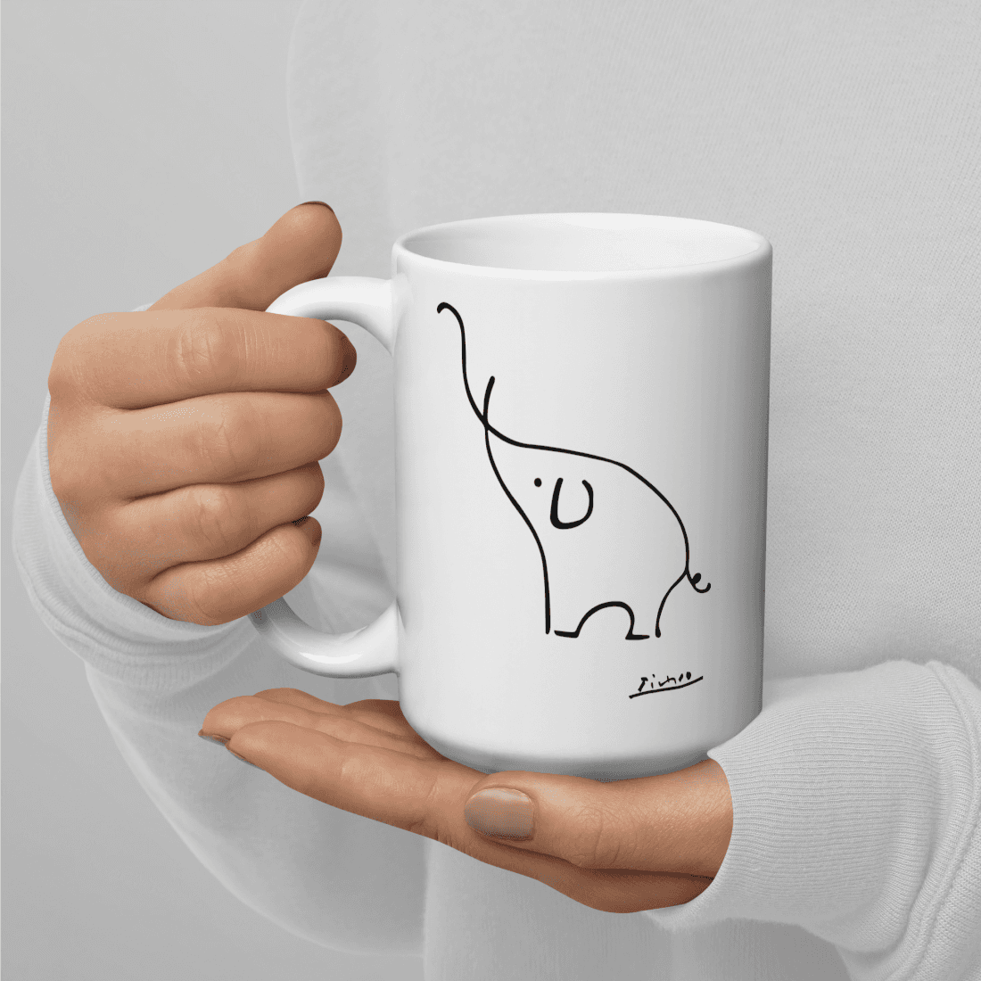 Pablo Picasso Elephant Sketch Artwork Mug