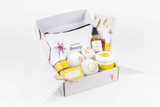 Summery Chrismas - Care Package, Handmade Natural Bath and Body Gift Box, Thank You Gift, Chrismas Gift box, Holiday spa box - Citrus full set with a FREE white sponge