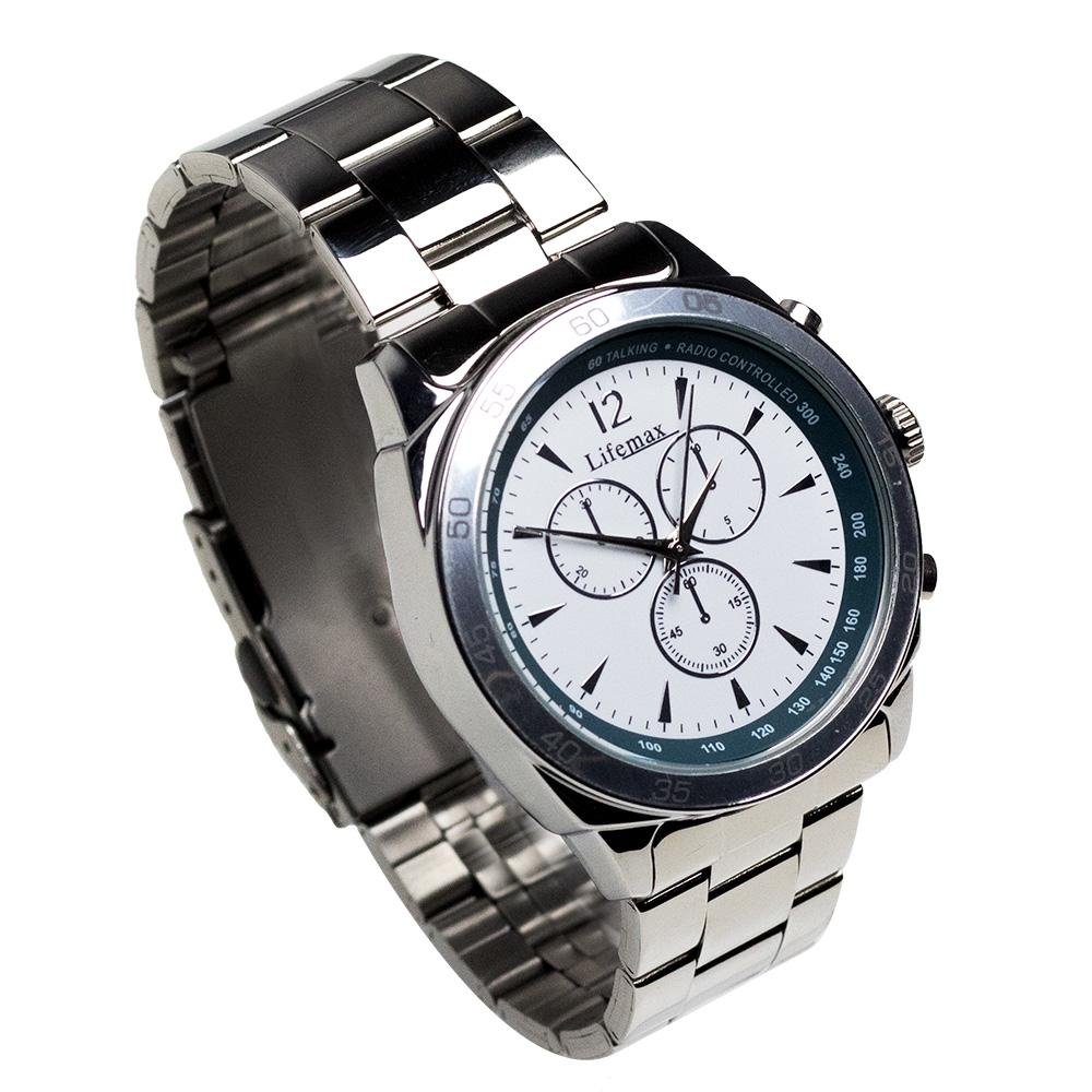 Lifemax Chronograph Atomic Talking Watch - Steel Bracelet