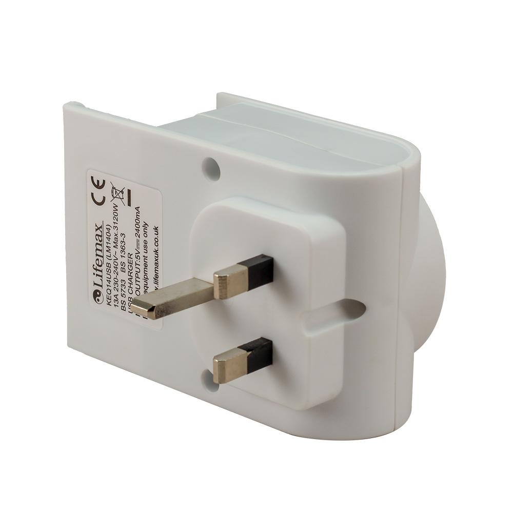 Lifemax Plug Through USB Charger