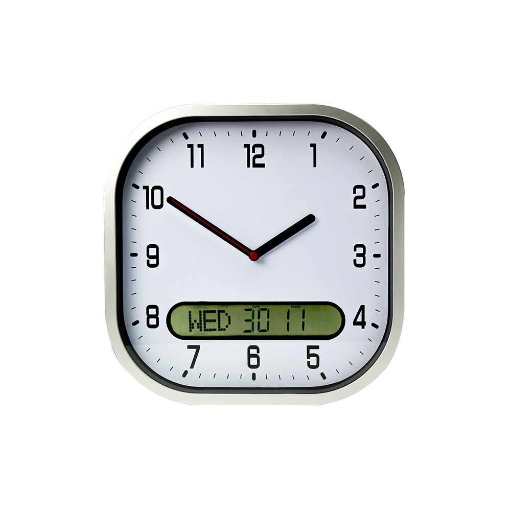 Lifemax Clear Time Day Date Wall Clock