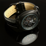 Lifemax Chronograph Atomic Talking Watch - Black Leather