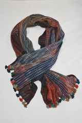 Hand woven cotton scarves