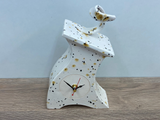 Ceramic Mantel Clock - Confetti Glaze