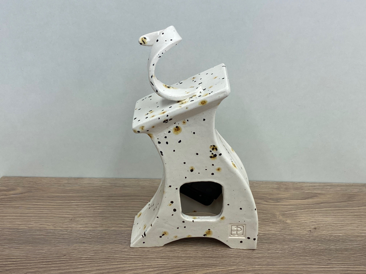 Ceramic Mantel Clock - Confetti Glaze