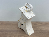 Ceramic Mantel Clock - Confetti Glaze