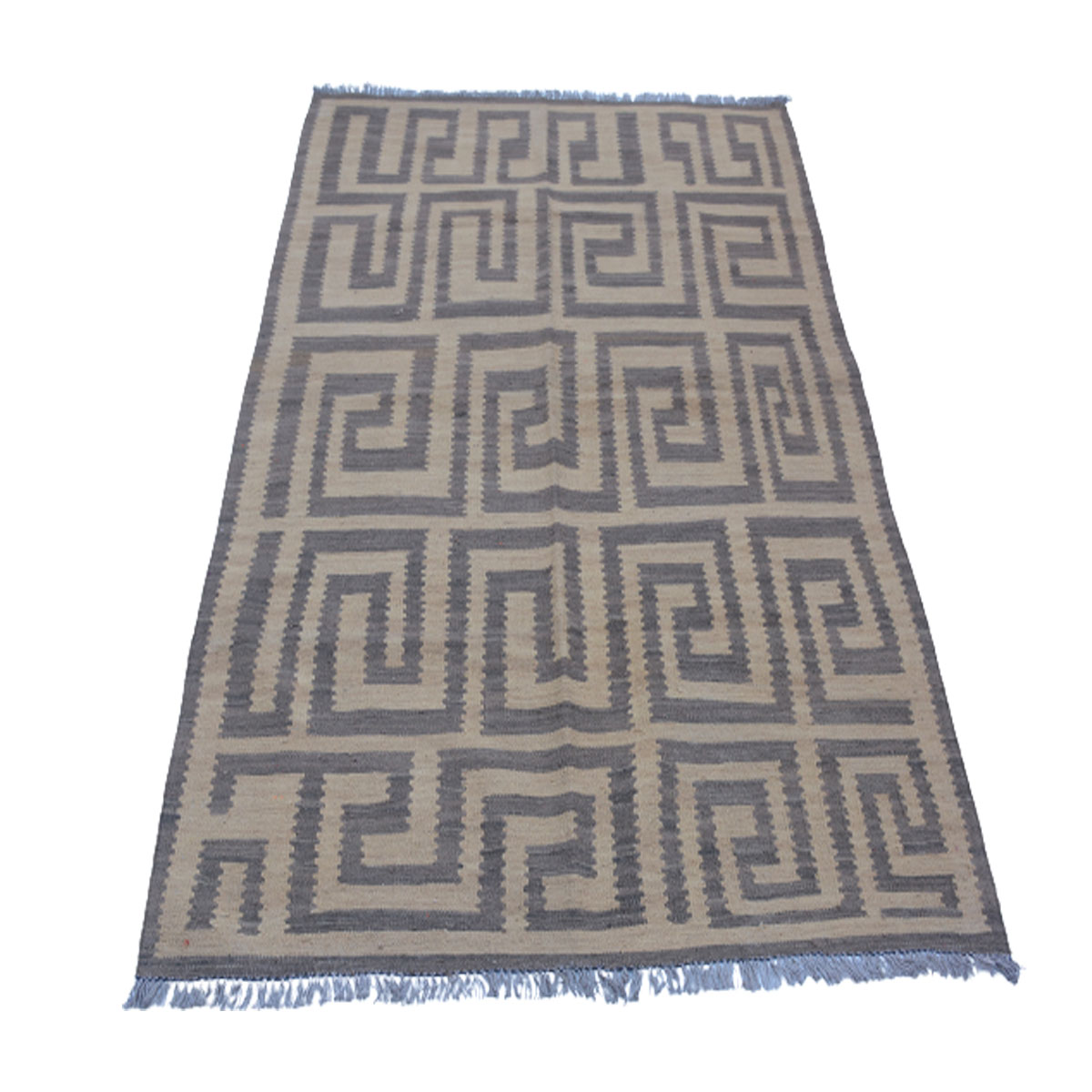 Modern Dark Grey Kilim Rug