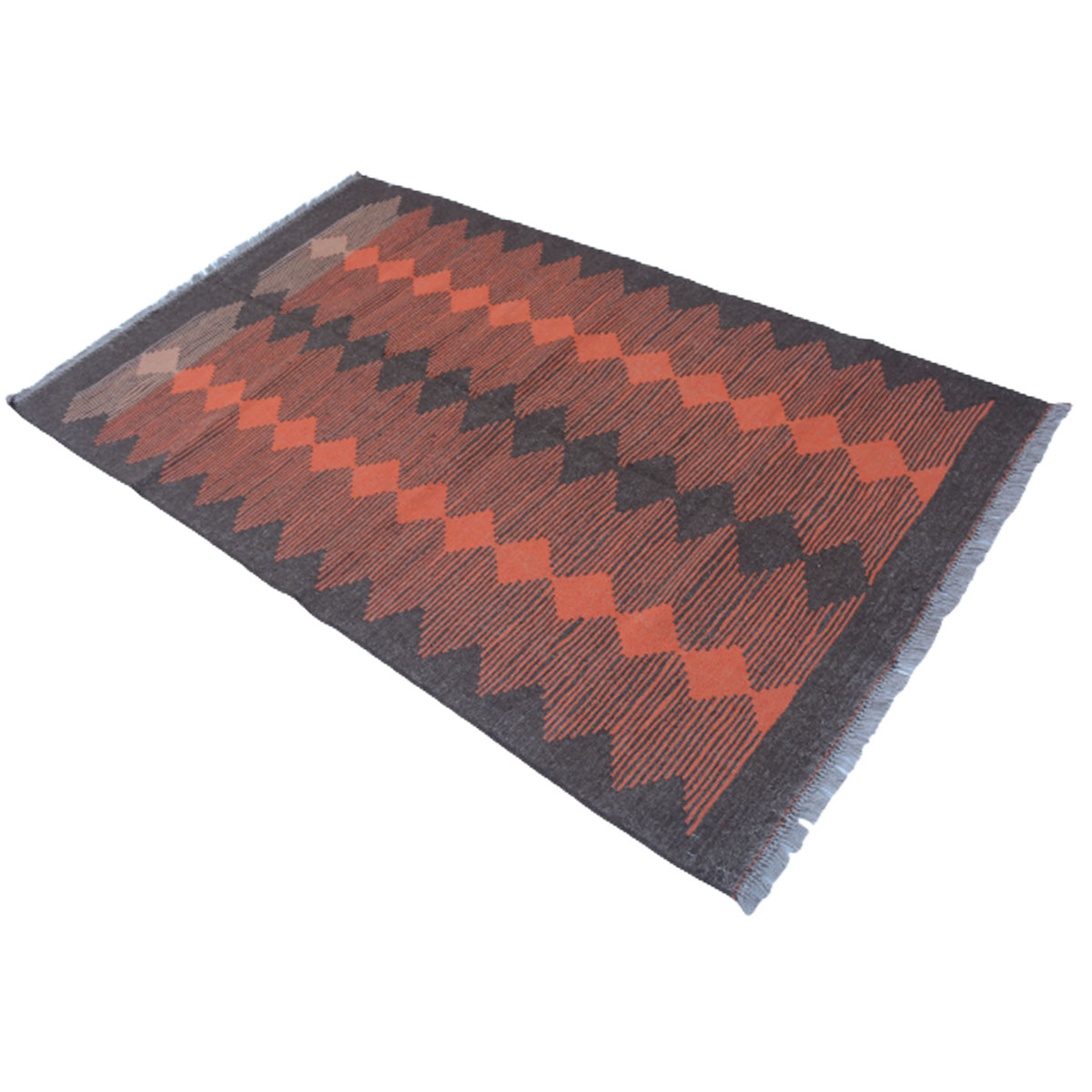 Modern Raspberry Glace Kilim Rug