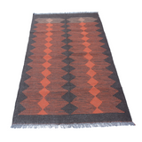 Modern Raspberry Glace Kilim Rug