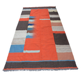 Modern  Carmine Pink Kilim Rug