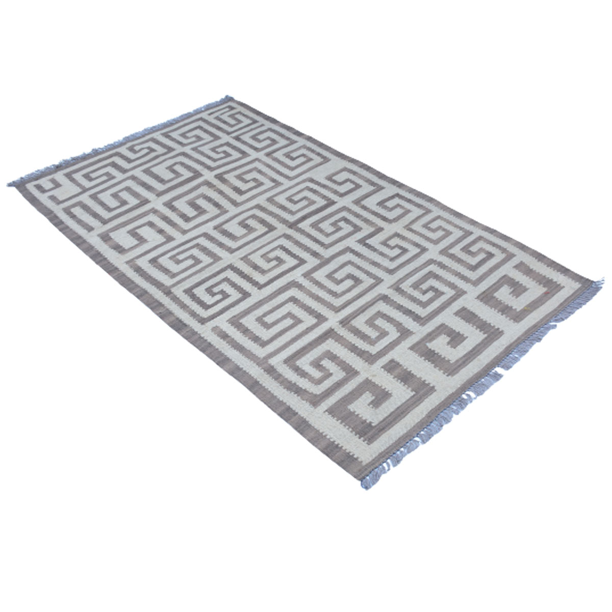 Modern Smokey Grey Kilim Rug