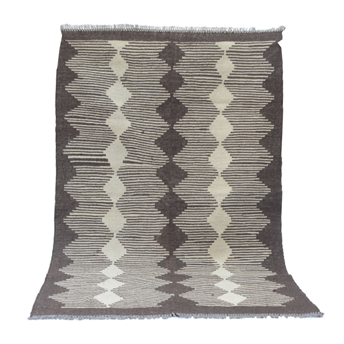 Modern Silver Sand Kilim Rug