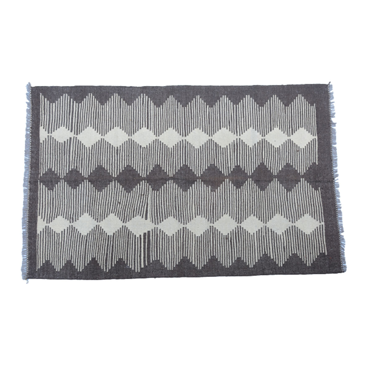 Modern Silver Sand Kilim Rug