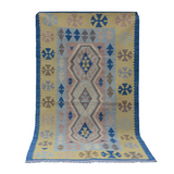 Modern Dusk Blue Kilim Rug