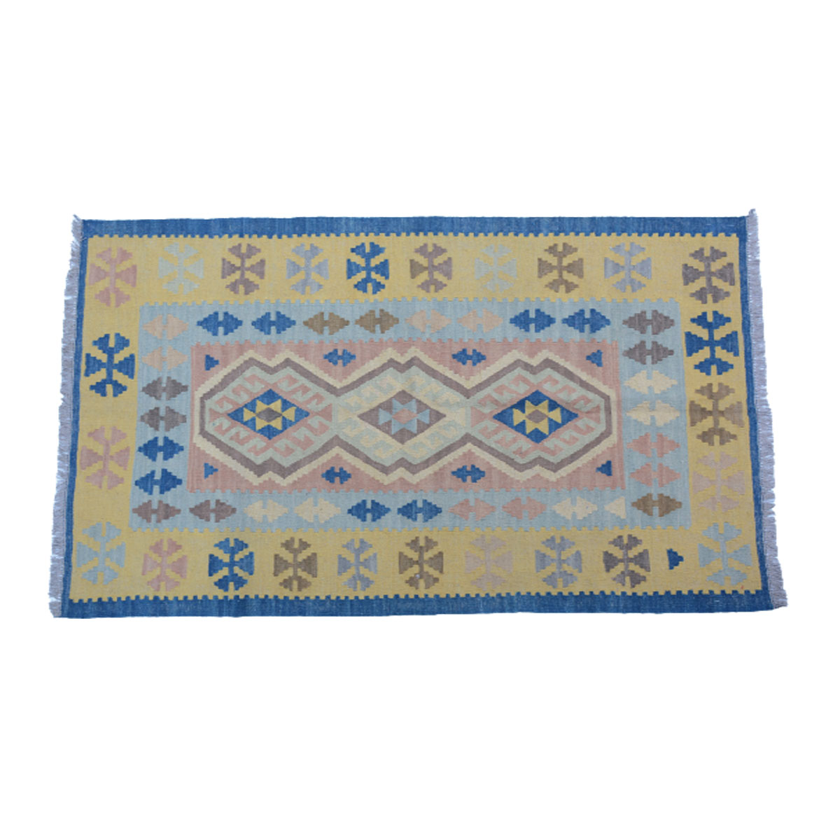 Modern Dusk Blue Kilim Rug