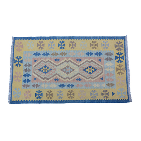 Modern Dusk Blue Kilim Rug