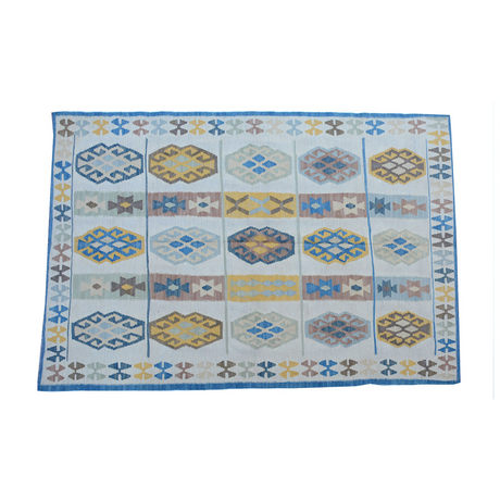 Modern Sea Mist Kilim Rug