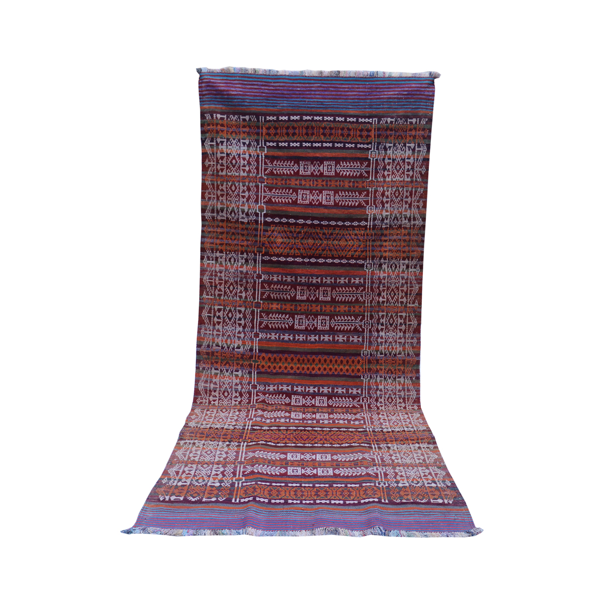 Baluch Soumak Aubergine Vintage Rug