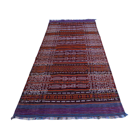 Baluch Soumak Aubergine Vintage Rug