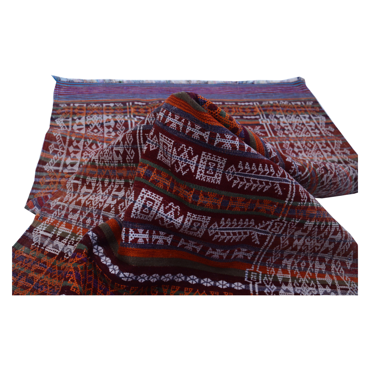 Baluch Soumak Aubergine Vintage Rug