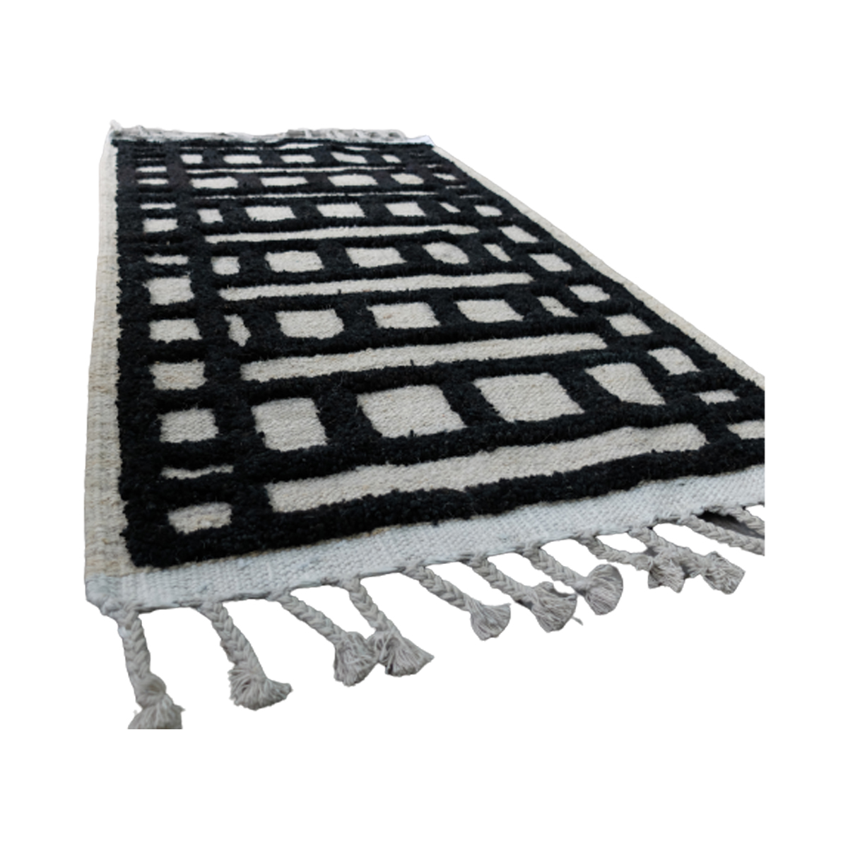 IKAT Nomadic Black Kilim Rug