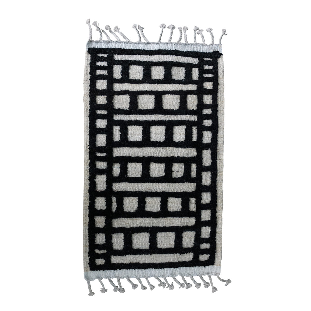 IKAT Nomadic Black Kilim Rug