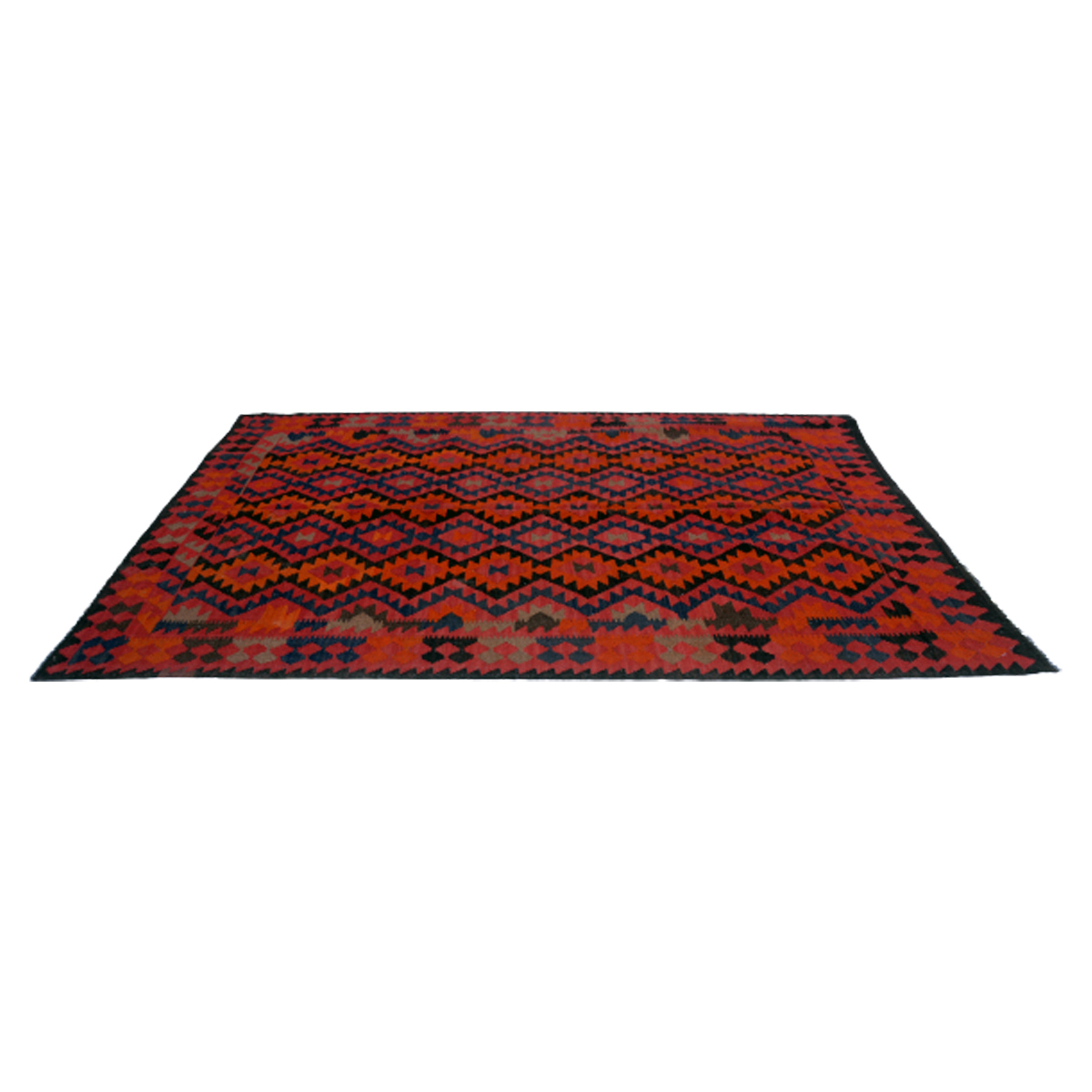 Vintage Handmade Sanguine Brown Rug