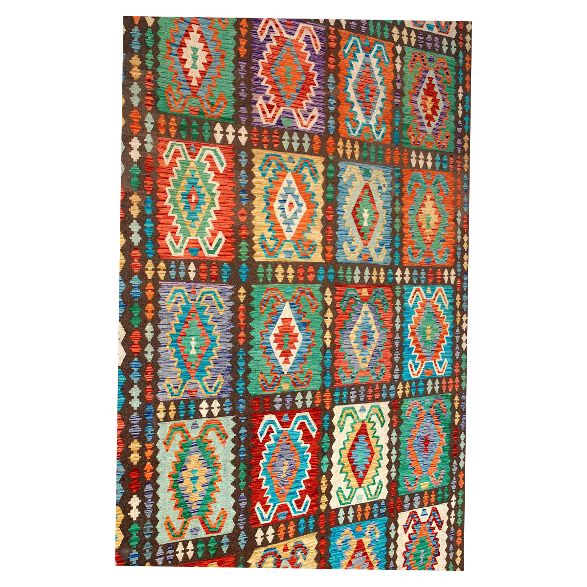 Handmade Multicolor Chobi Kilim Rug