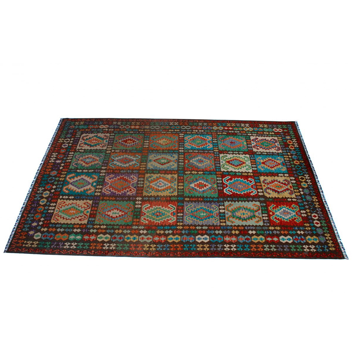 Handmade Multicolor Chobi Kilim Rug