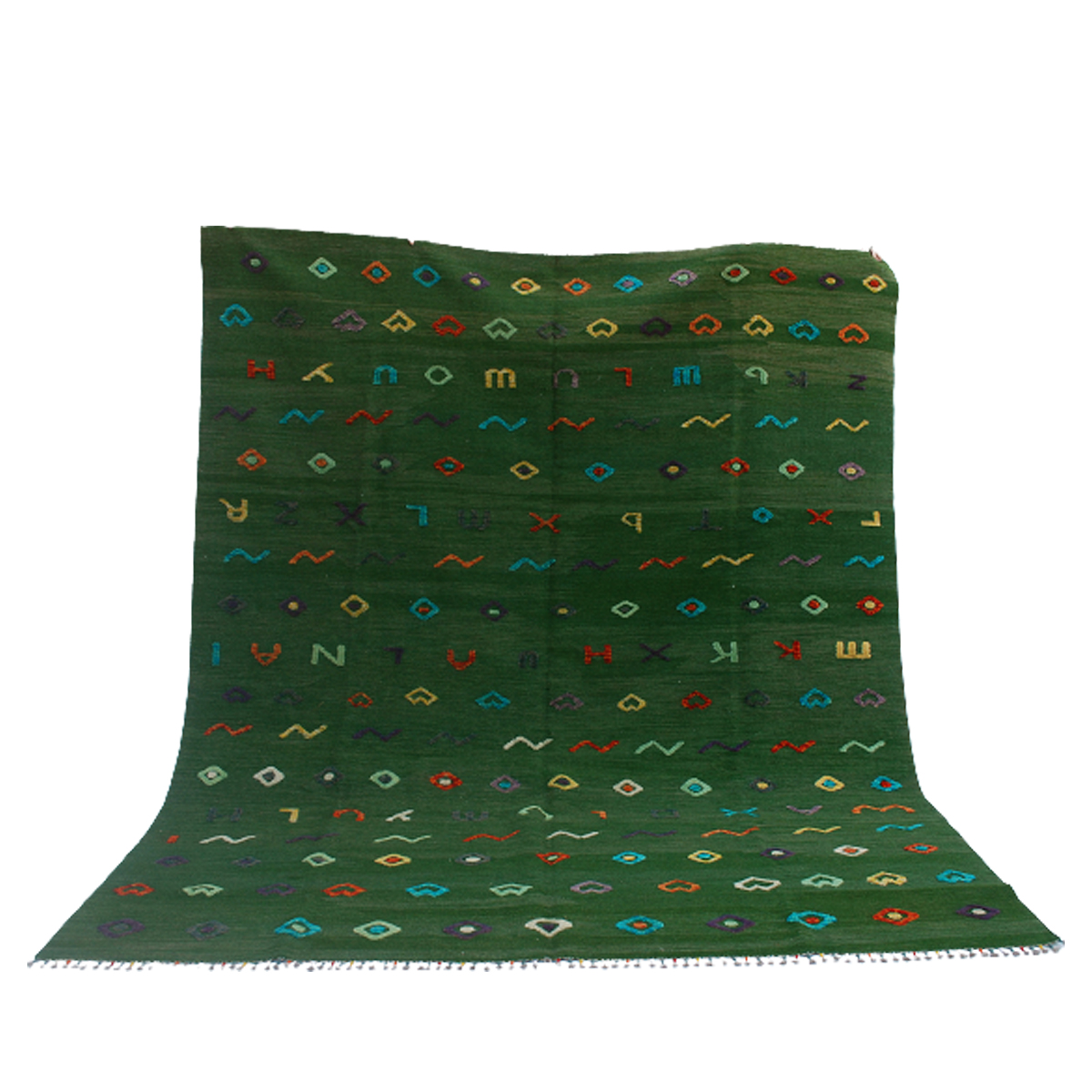 Berjista Seaweed Green Kilim Rug