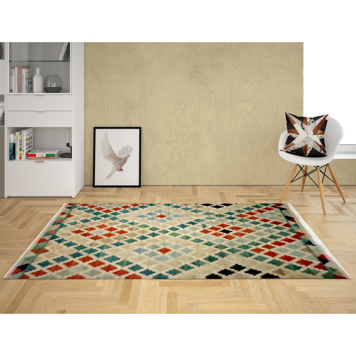 Handwoven Sapling Kilim Rug