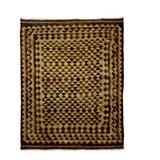 Geometric Brown Pod Kilim Rug