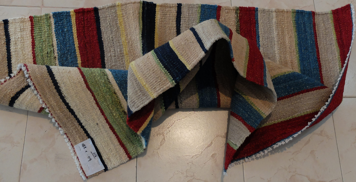 Striped Handmade Colored Kilim Rugs