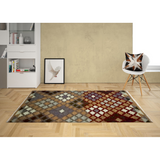 Geometric Driftwood Kilim Rug