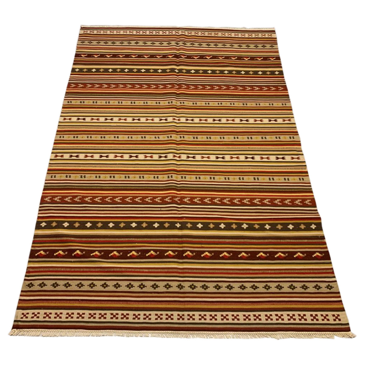 Vintage Kilim Handwoven Red Area Rug