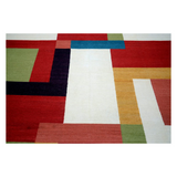 Modern Handmade Coral Rug